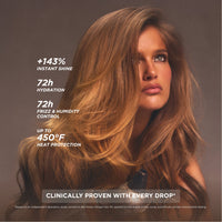 Gisou hair oil on model