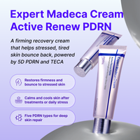 What the cream does: restores firmness, calms stressed skin, five PDRN types