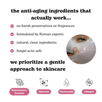 The anti-ageing ingredients: galactomyces ferment, allantoin, niacinamide and collagen