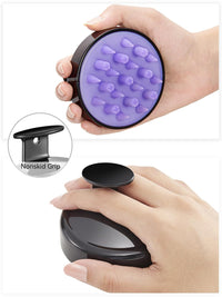 Scalp massager in use