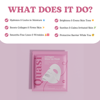 What the mask does: hydrates, boosts collagen, smooths fine lines, brightens, soothes and protects