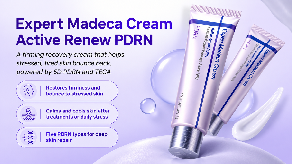 Expert Madeca Cream Active Renew PDRN: restores firmness, calms stressed skin, five PDRN types